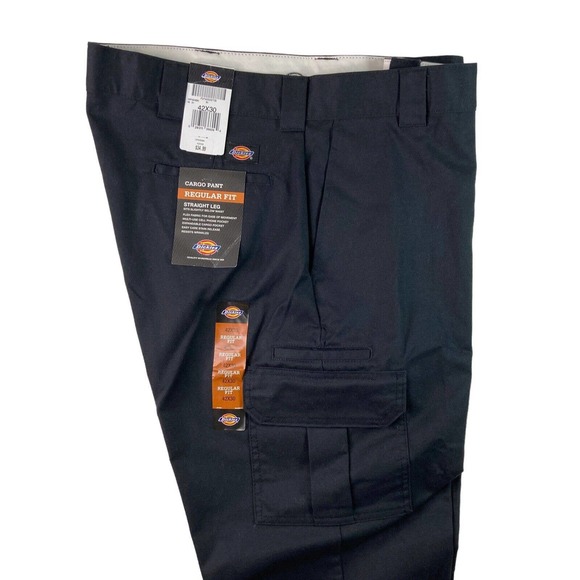 Dickies Mens 42x30 CARGO PANTS Regular Fit Straight Leg Black Twill work utility - Picture 5 of 16